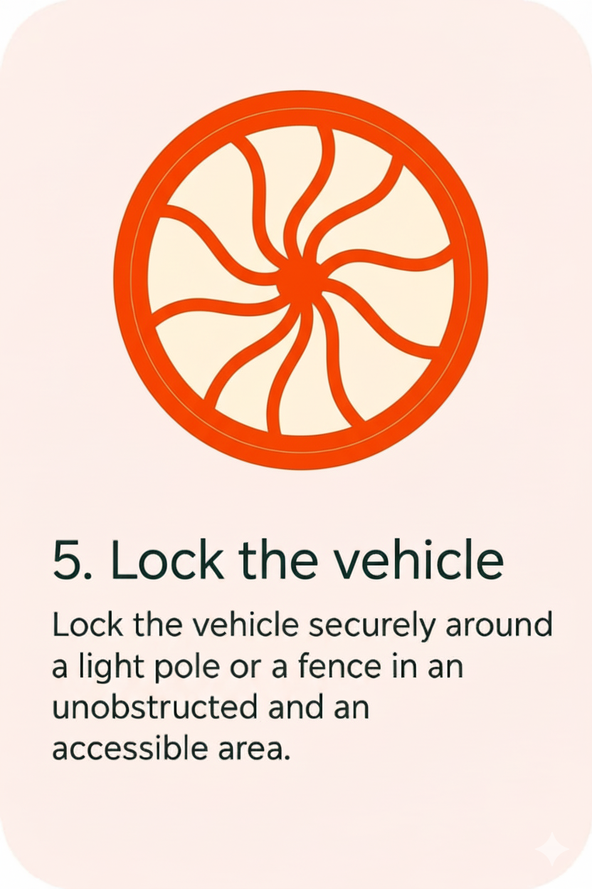 Park properly in designated zone